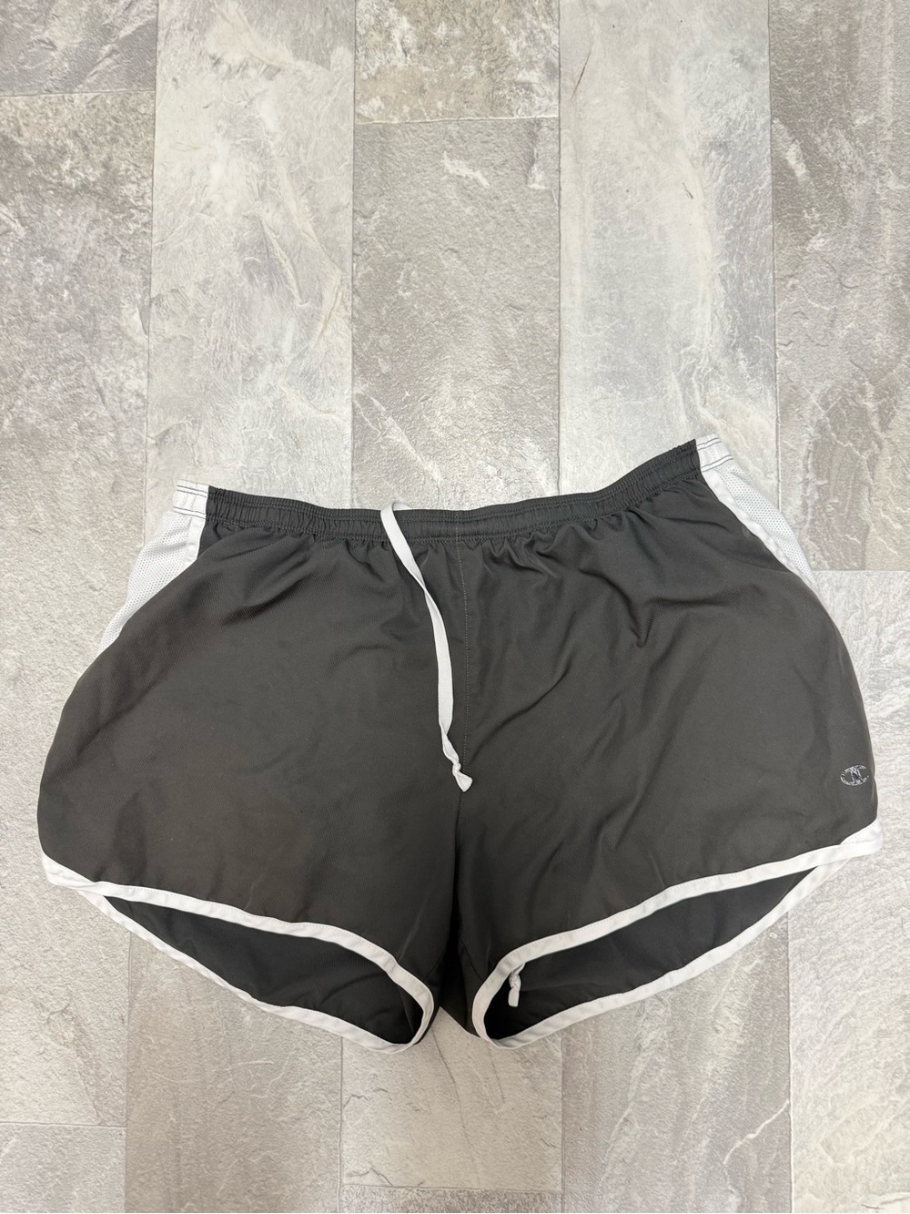 Champion Black Athletic Shorts with White Trim